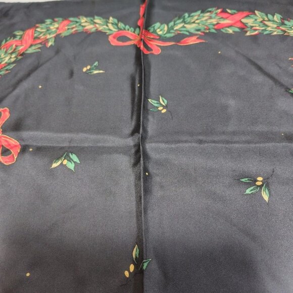 DIOR/ChristianDior - Black Green Red Multi Scarf 117-061725 - Picture 6 of 11